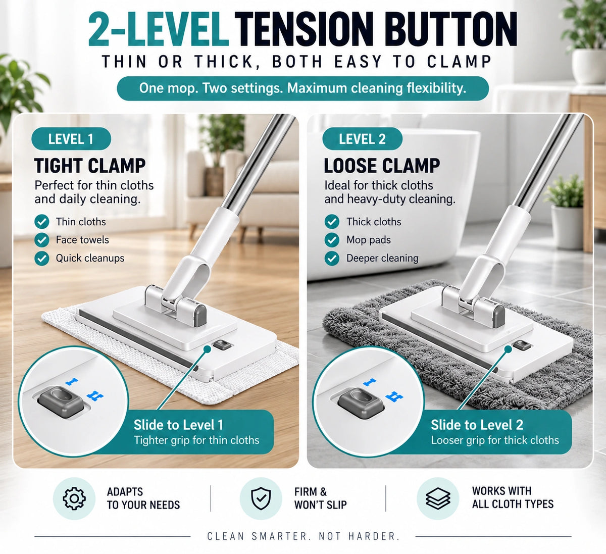 Comodi Glide Pro Telescopic Mop