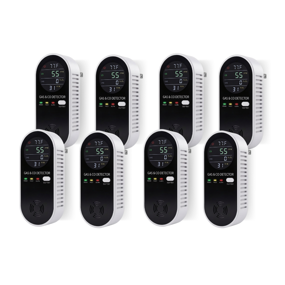 VIGIL Pro - 4-in-1 Gas & Carbon Monoxide Monitor FAMILY FORTRESS (8-Pack)